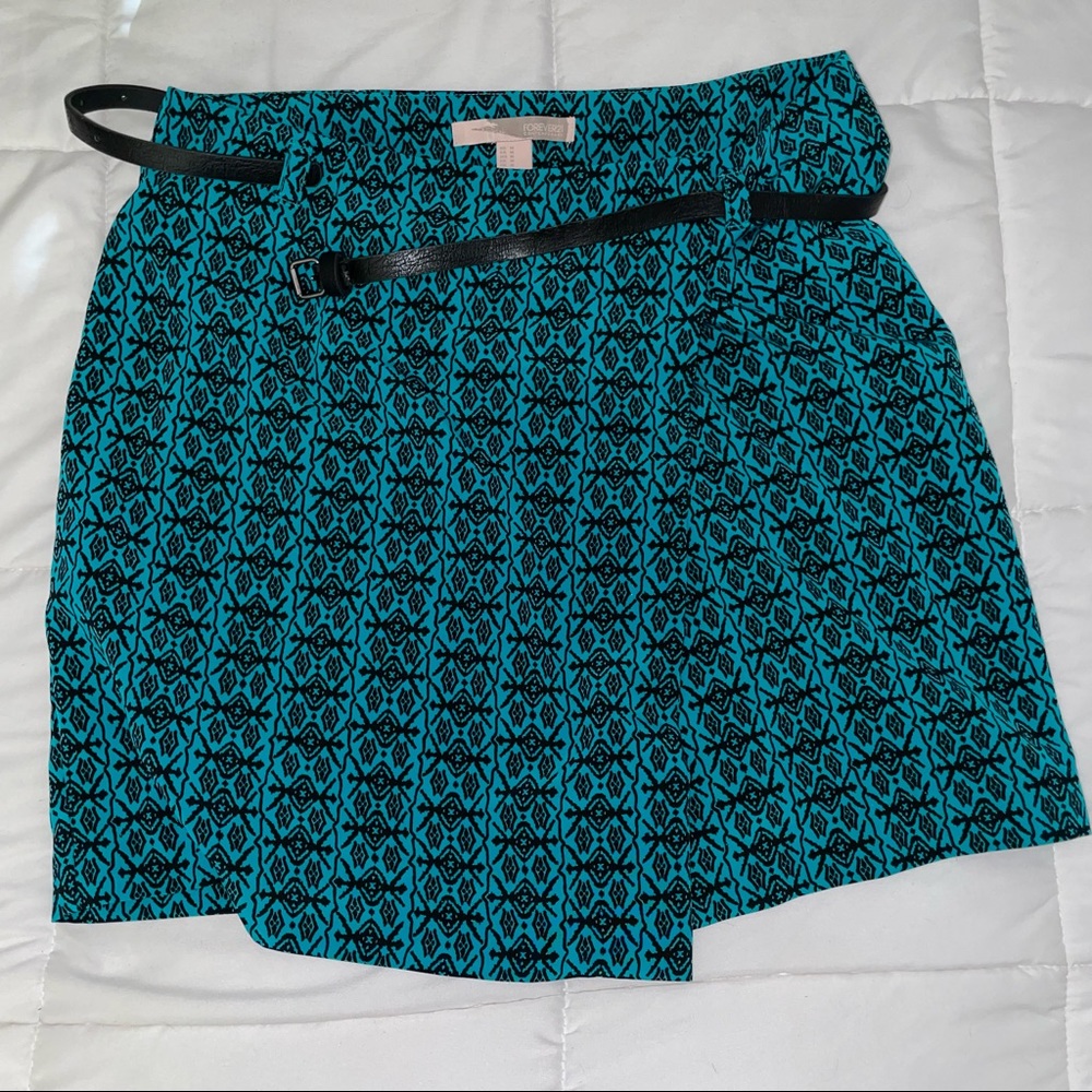Blue mini skirt
